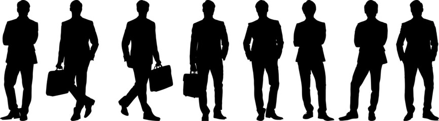 silhouette businessman illustration, businessman silhouette vector