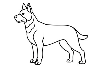 Dog line art illustration Design Concepts