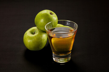 Fresh sweet natural apple juice