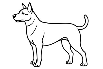 Dog line art illustration Design Concepts