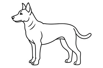 Dog line art illustration Design Concepts