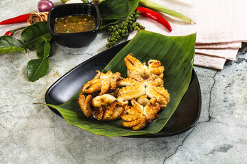 Delicous Grilled octopus with sauce