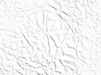 Vector wrinkled white paper texture. Realistic background