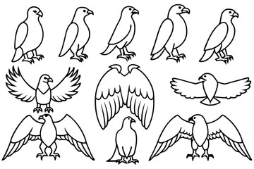 Obraz premium Eagle line art illustration Design Concepts