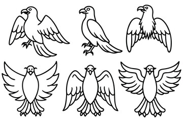 Eagle line art illustration Design Concepts