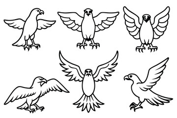 Eagle line art illustration Design Concepts