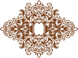 Baroque engraved. Victorian floral ornamental borders, vintage decorative frame elements. Vector illustration royal set for wedding invitation and greeting cards, ornaments romantic invitations