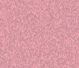 Hexagon vector pattern. Bold rounded hexagons mosaic cells with padding and inner solid cells. Pink color tones. Small hexagon shapes. Tileable pattern. Seamless vector illustration.