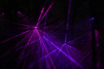 Spectacular Laser Light Show in the Dark