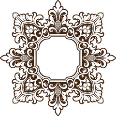 Baroque engraved. Victorian floral ornamental borders, vintage decorative frame elements. Vector illustration royal set for wedding invitation and greeting cards, ornaments romantic invitations