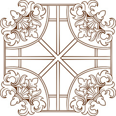 Baroque engraved. Victorian floral ornamental borders, vintage decorative frame elements. Vector illustration royal set for wedding invitation and greeting cards, ornaments romantic invitations