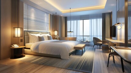 Fototapeta premium Investigate the benefits of investing in the hospitality industry