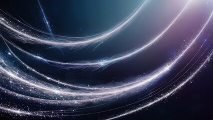 Cosmic Trails Background with Vibrant Star Paths