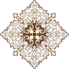 Baroque engraved. Victorian floral ornamental borders, vintage decorative frame elements. Vector illustration royal set for wedding invitation and greeting cards, ornaments romantic invitations