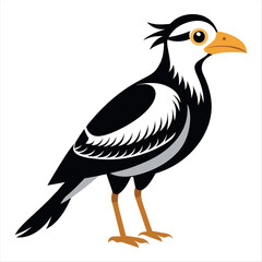 Vector Illustration Silhouette Beautiful Birds collection isolated on a white background