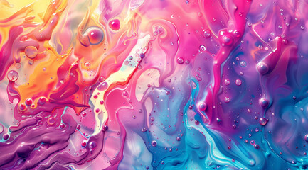 Obraz premium Vibrant Water Splash with Abstract Background, Colorful fluid liquid mixing flow abstract wallpaper water background 