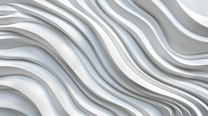 Obraz premium Abstract White Wavy Textures. Marble mural background and wallpaper. AI generated image
