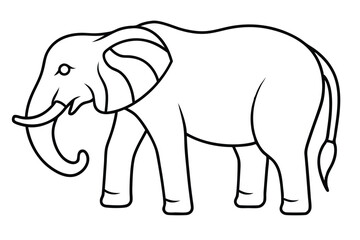 Elephant line art illustration Design Concepts