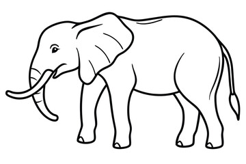 Elephant line art illustration Design Concepts