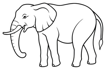 Elephant line art illustration Design Concepts