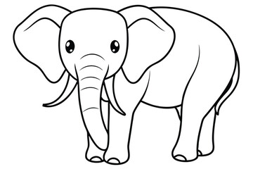 Elephant line art illustration Design Concepts