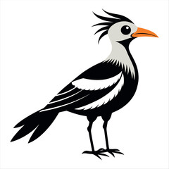 Vector Illustration Silhouette Beautiful Birds collection isolated on a white background