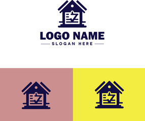 Real estate development icon Property development Real estate project Housing development flat logo sign symbol editable vector