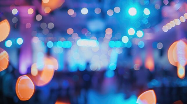 Blurred post production in event background