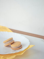Top view composition of homemade biscuits.