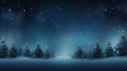 Naklejka premium Navy blue abstract christmas background for greetings card on winter holidays. Neural network ai generated art