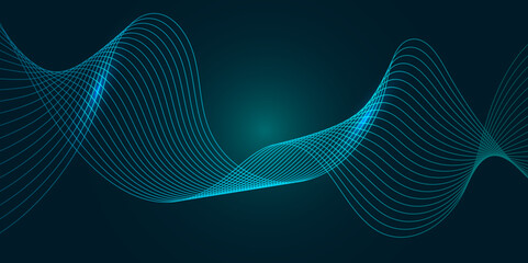 Abstract blue wavy background with line wave, can be used for banner sale, wallpaper, for, brochure, landing page.