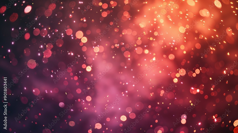 Aufkleber macro shot of fireworks exploding in the sky.