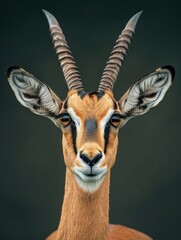 Fototapeta premium Close-Up Portrait of a Graceful Gazelle