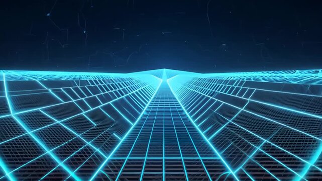 blue binary code trail