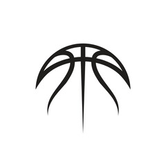 Basketball ball icon. Illustration in flat style. Vector