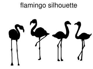 flamingo silhouette vector