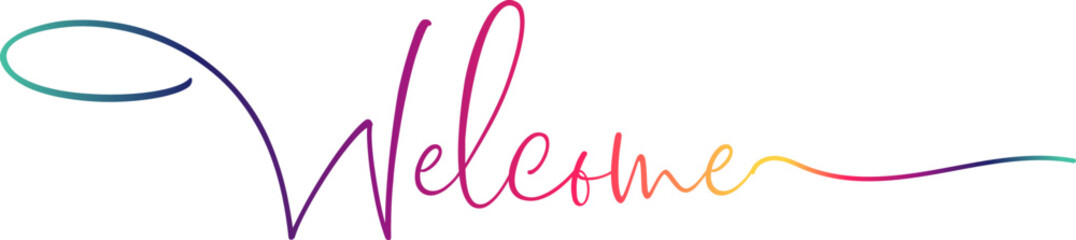 3d text gradient, Paper welcome confetti sign