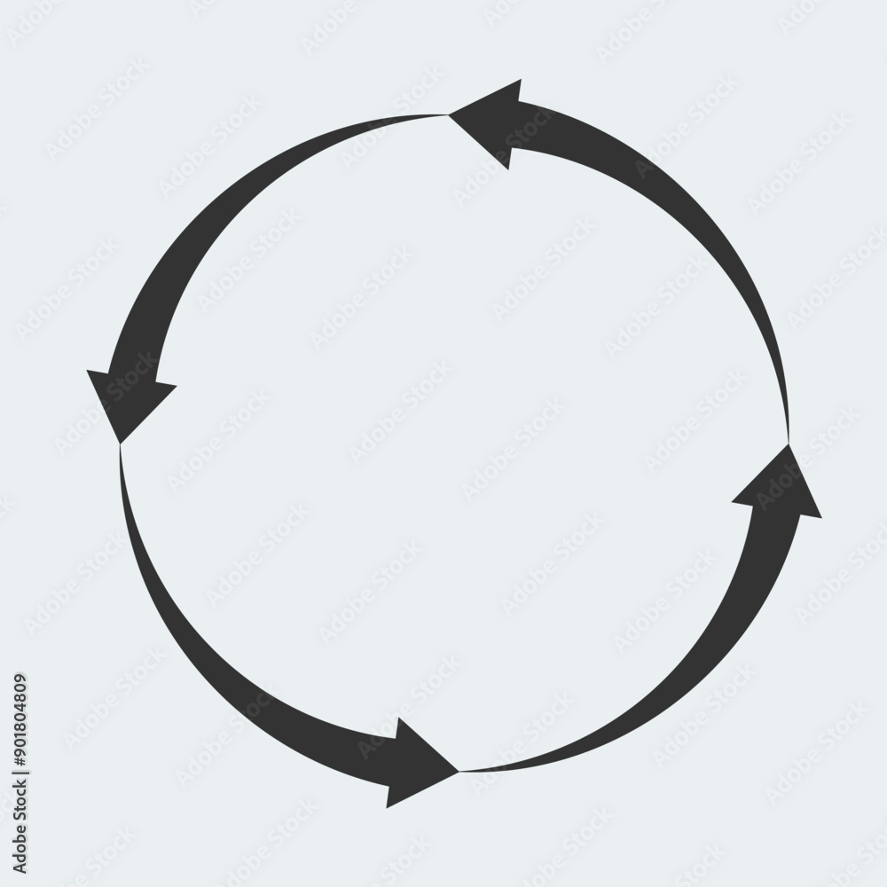 Poster cycle arrow icon vector design