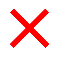 red cross icon.Set of simple icons in flat style No, Disapproved, Rejected, Wrong, False, Red, Not Ok. Graphics
