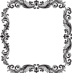 Ornament silhouette vector art illustration. floral vine, border, Black Elements Vector design.