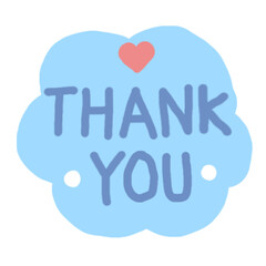 Badges icon sticker pastel thank you