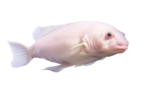 Blobfish on White Background