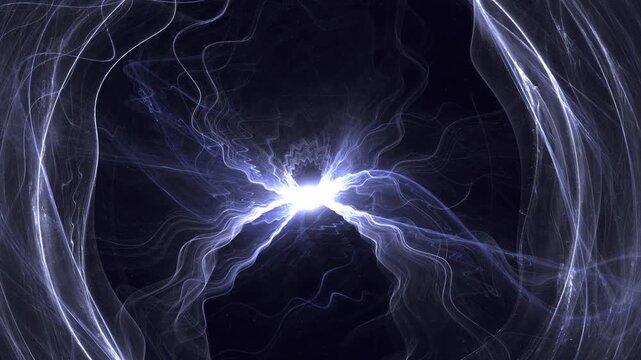 energievoller leuchtender Lichtschweif, Blitz, Energie, Reaktion, Spannung, Technik, Wissenschaft, Elektrizit&auml;t, Dynamik, Astrologie, Stern, futuristisch, , Hochspannung, Energieversorgung, blau
