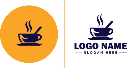 Restaurant icon Eatery Bistro Diner flat logo sign symbol editable vector