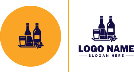 Restaurant icon Eatery Bistro Diner flat logo sign symbol editable vector