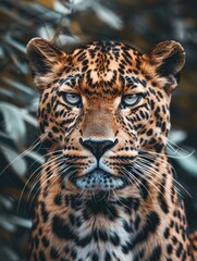 Obraz premium Close-up of a Leopard's Face