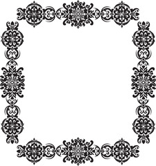 Ornament silhouette vector art illustration. floral vine, border, Black Elements Vector design.