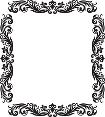 Ornament silhouette vector art illustration. floral vine, border, Corner Black Elements Vector design.
