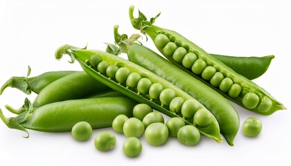 peas on a white