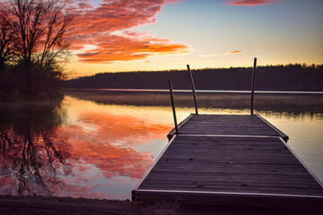 Morning Sunrise at RockCut State Park 